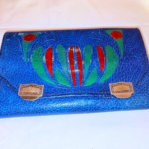 Blue and Red Women's Clutch
